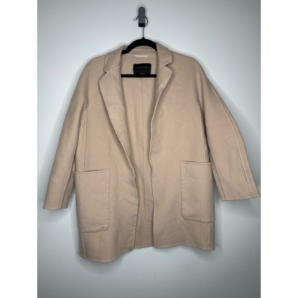 Massimo Dutti Tan wool coat. Size M